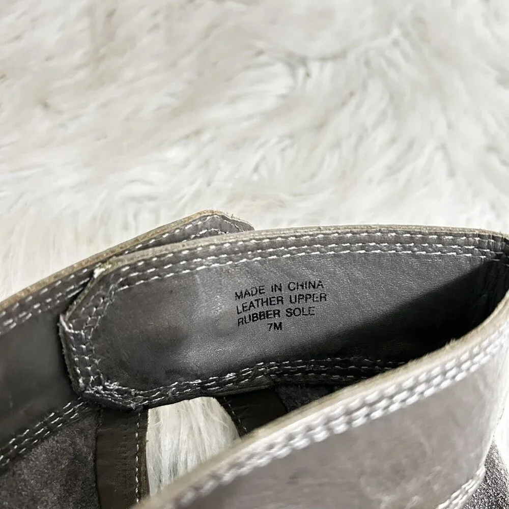 MICHAEL‎ MICHAEL KORS Tall Slouchy Shaft Boots Stale Grey Suede Leather Size 7 M